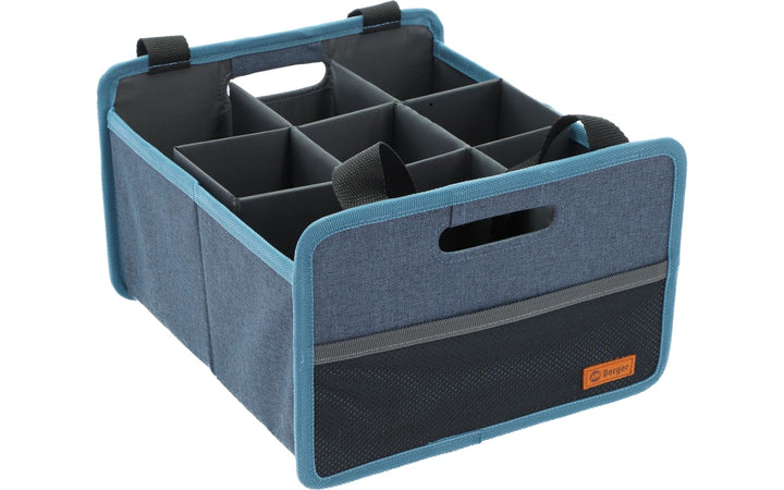 BERGER Faltbox Milo mit Flascheneinsatz | klappbare Aufbewahrungsbox | Organizer für Auto Haushalt C