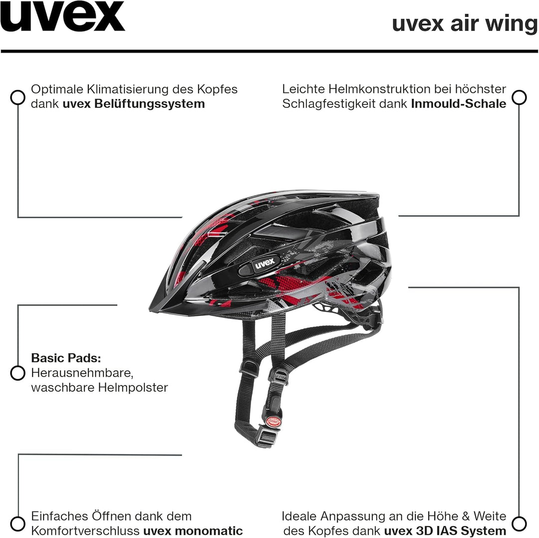 uvex air Wing - Leichter Allround-Helm für Damen und Herren - individuelle Grössenanpassung - erweit