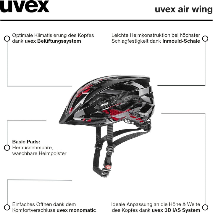 uvex air Wing - Leichter Allround-Helm für Damen und Herren - individuelle Grössenanpassung - erweit
