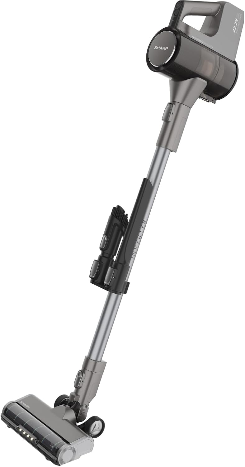 SHARP SA-VP4241GS Staubsauger Kabellos, Home & Car, 300W BLDC-Motor, 65Min., 0,75L, HEPA H13-Filter,