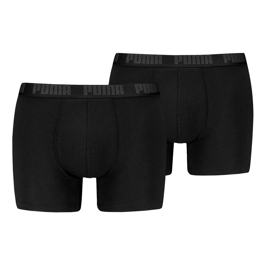 PUMA Herren Basic Boxers Boxer-Shorts (2er Pack) -002 Black / Phantom S, -002 Black / Phantom S