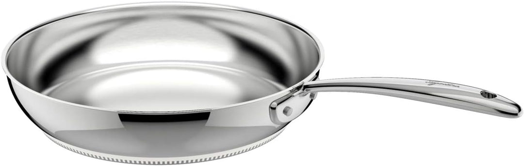 Lagostina Accademia Lagofusion Pfanne aus Edelstahl 18/10 mit Langem Griff, 28 cm Ø, Pfanne für Indu