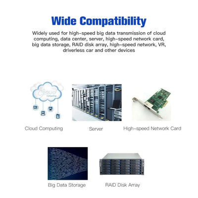 chenyang Mini SAS SFF-8088 zu SFF-8644 HD Datenserver RAID Kabel mit hoher Dichte 0.5M SFF-8088 to S