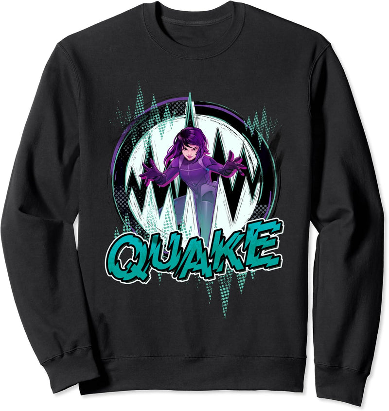 Marvel Rising Secret Warriors Quake Action Pose Logo Sweatshirt