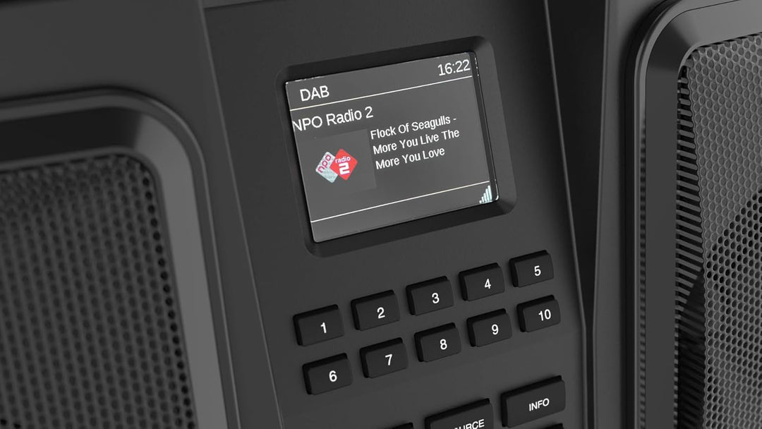 PerfectPro Baustellenradio ROCKBULL, DAB+ und UKW-Empfang, Bluetooth, AUX-Eingang, Akku integriert,