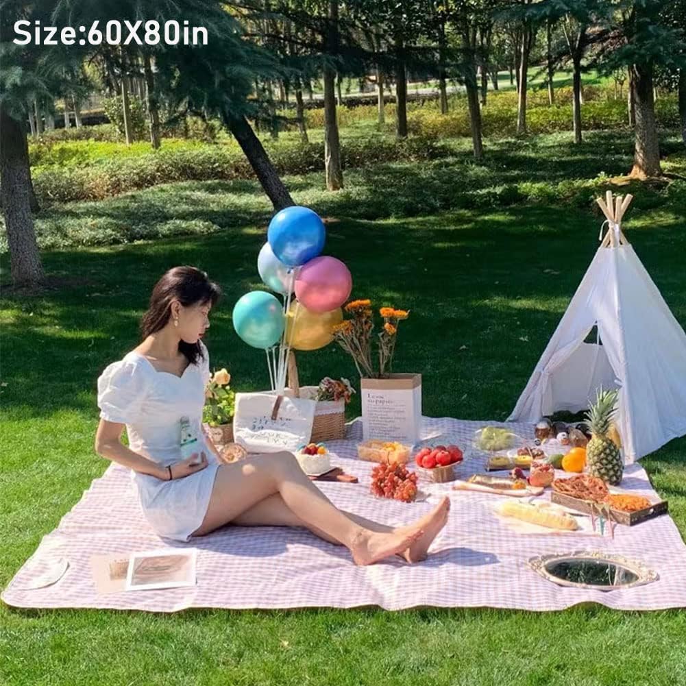 Extra grosse Picknickdecke, Stranddecke, 203.2x203.2 cm, Picknickmatte, wasserdicht, sanddicht, falt