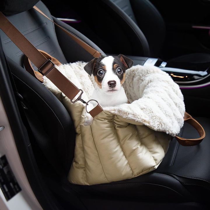 ClevaHome Autositz & Tragetasche & Bett für kleine Hunde – Rutschfester Autositz für Hunde bis 4,5 k