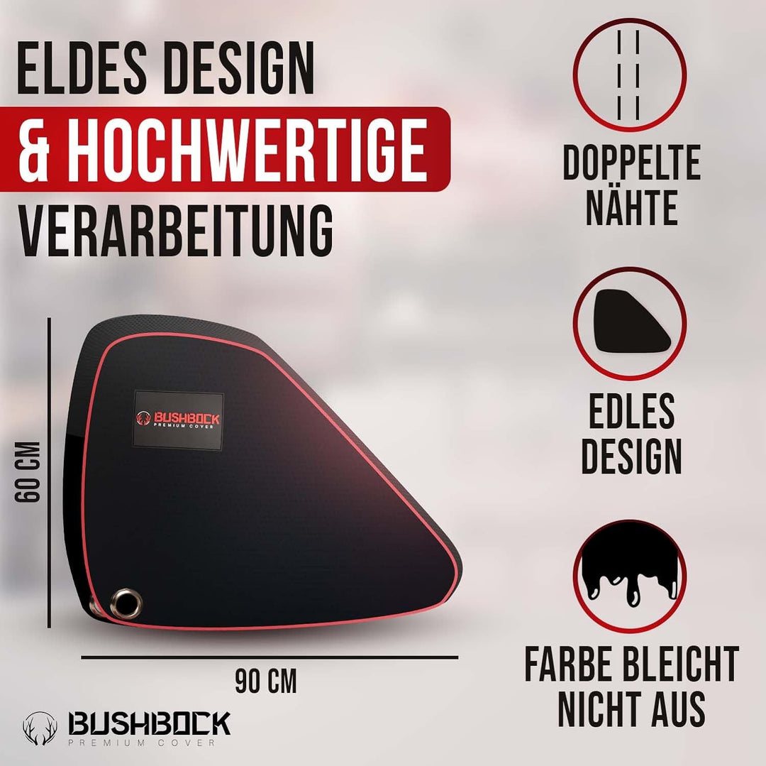 BUSHBOCK® Premium Deichselhaube aus Oxford 600D Material mit PU Beschichtung und Reflektoren. Univer