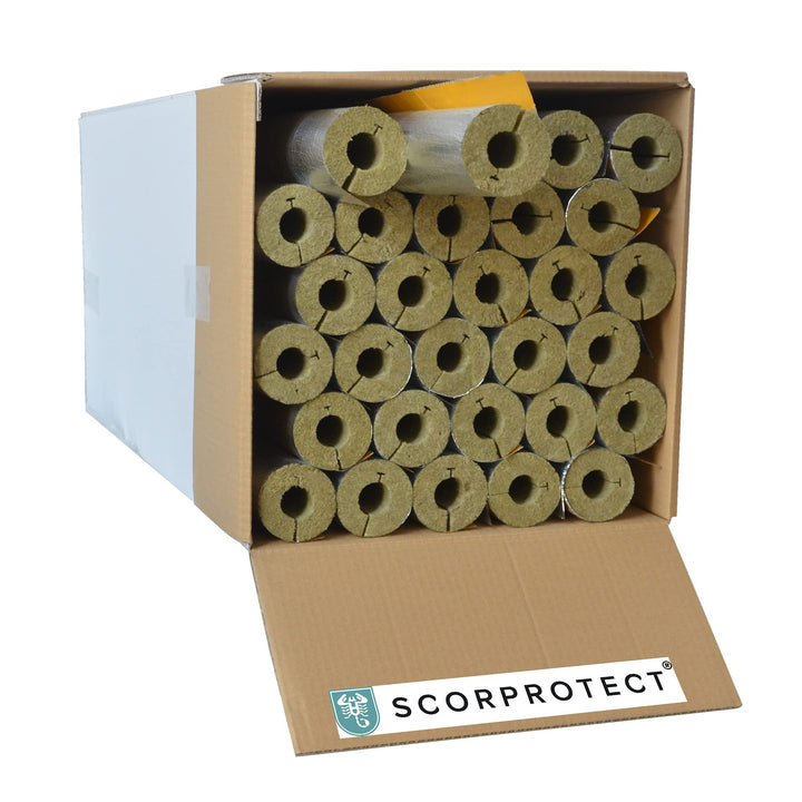 Scorprotect® voller Karton Alukaschierte Rohrschale Rohrisolierung Steinwolle mit 0.040 Wärmeleitfäh