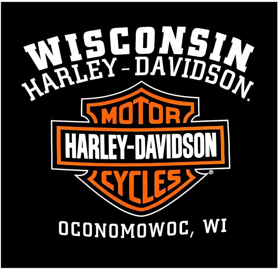 HARLEY-DAVIDSON Herren Crew Neck Rundhalsausschnitt S Schwarz, S Schwarz
