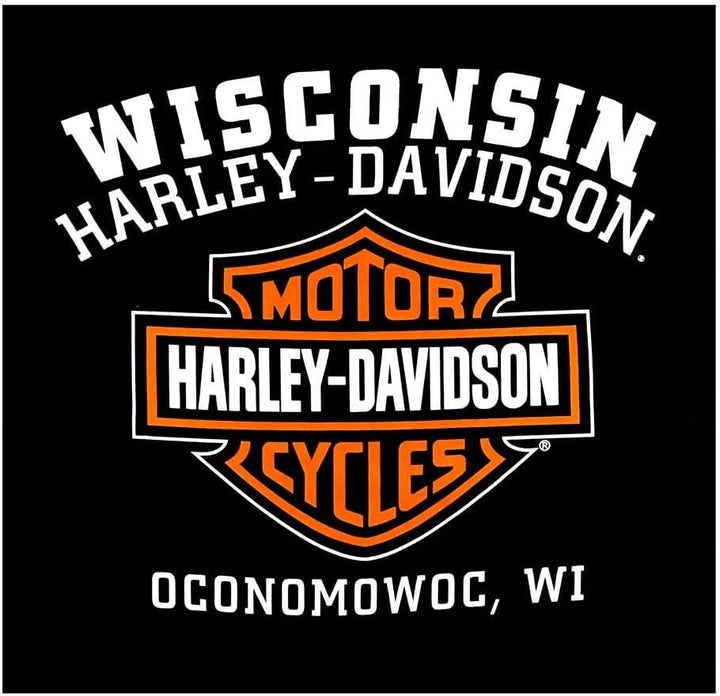 HARLEY-DAVIDSON Herren Crew Neck Rundhalsausschnitt S Schwarz, S Schwarz