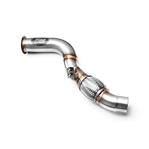 RM Motors Downpipe Rohr Decat kompatibet mit E90 E91 M47N2 318D 320D 163PS 2004 2005 2006 2007 EURO4