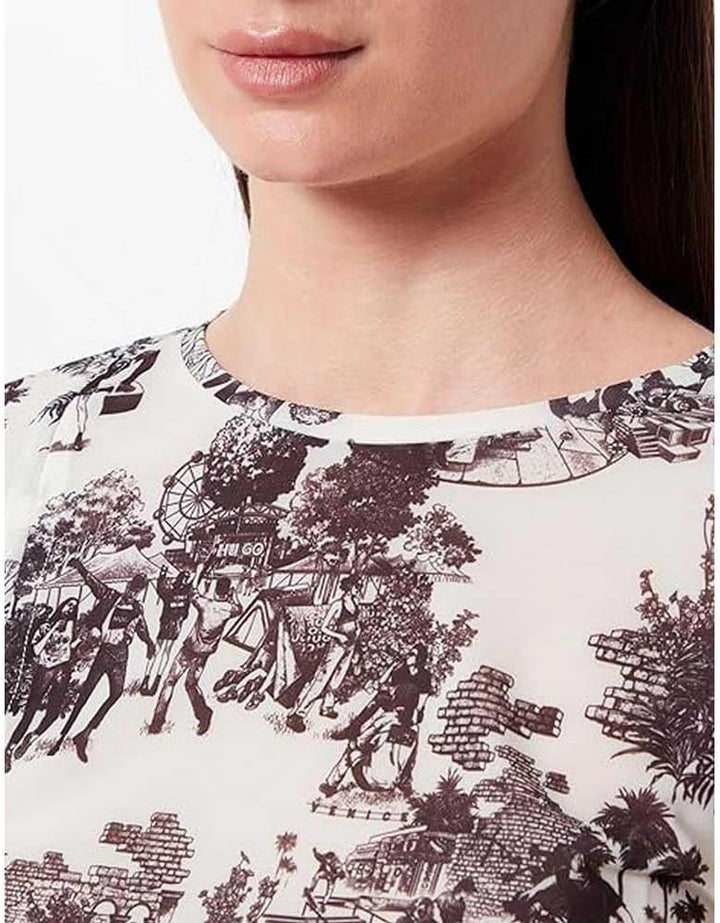 HUGO Damen Dafuxia Jersey Top XS Open Miscellaneous980, XS Open Miscellaneous980