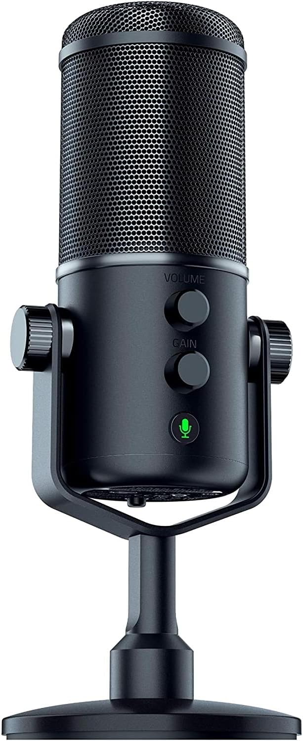 Razer Seiren Elite - USB Kondensator-Mikrofon für Streaming (Kompakt mit integriertem Schockdämpfer,