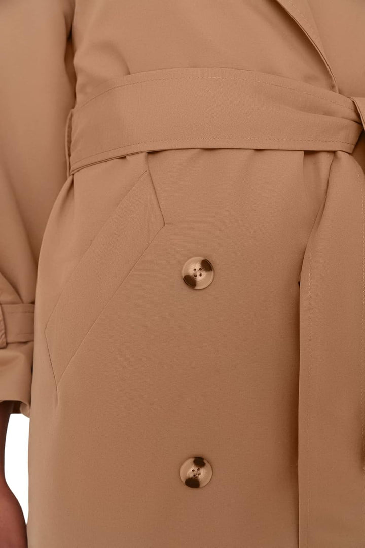TRENDYOL Trench Coat - Brown - Regular 32 Nerz, 32 Nerz