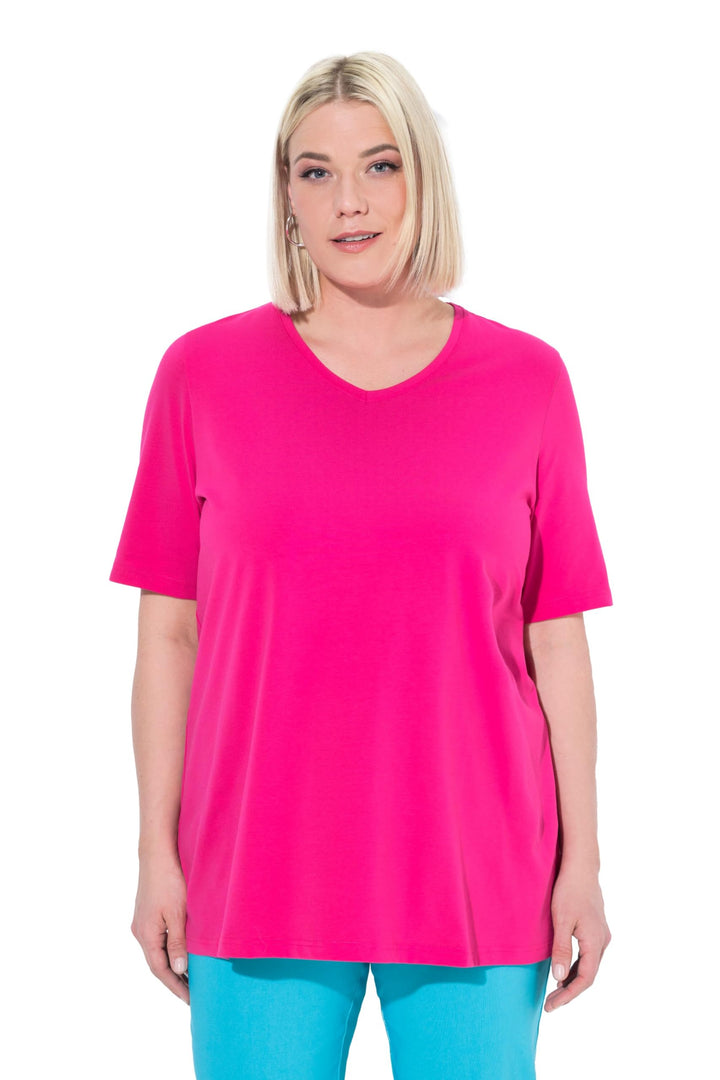 Ulla Popken Damen Slips, 5er-Pack Taillenslip Magentapink 42-44, Magentapink 42-44