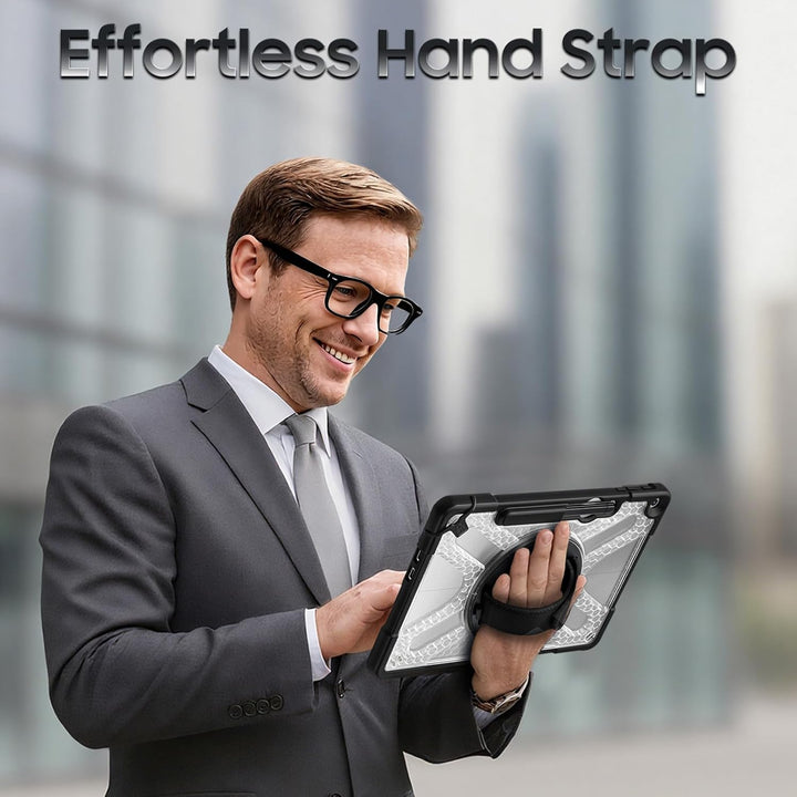 Fintie Hülle für Microsoft Surface Pro 12 Zoll 1. Edition (2025), 360° Drehbare Ständer und Handgurt