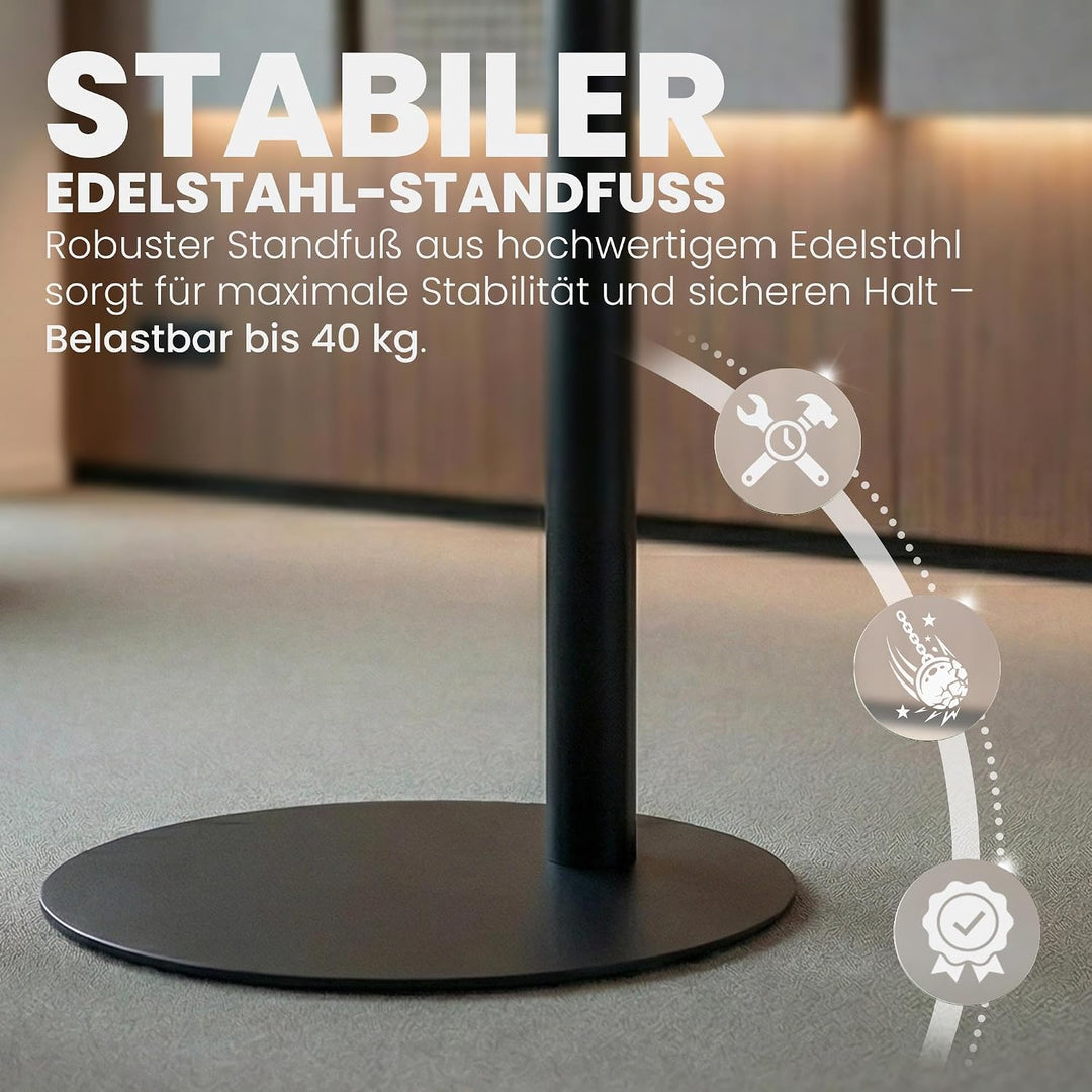 CLP TV Ständer für 55-57 Zoll VESA 100x100 bis 600x400, Stabiler universal Standfuss, Fernseher bela