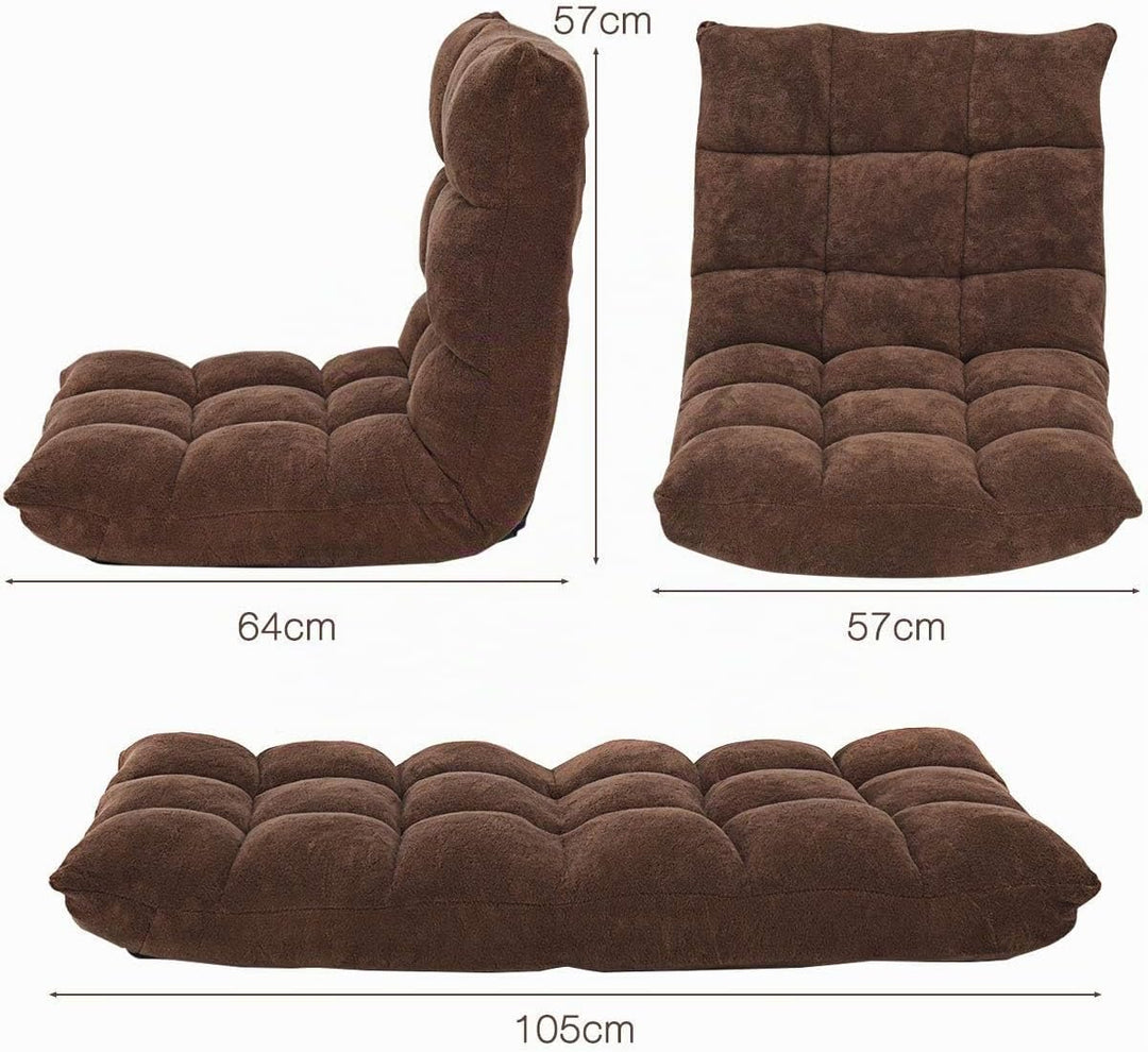GOPLUS Bodenstuhl, Bodensofa mit Rückenlehne, Bodensessel mit Schlaffunktion, Floor Chair, Lazy Sofa