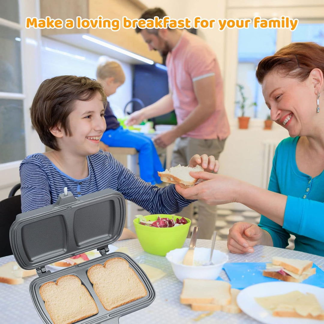 Sandwich Toaster, Sandwichtoaster, Antihaftbeschichteter Sandwich Maker, Doppelseitige Bratpfanne, R