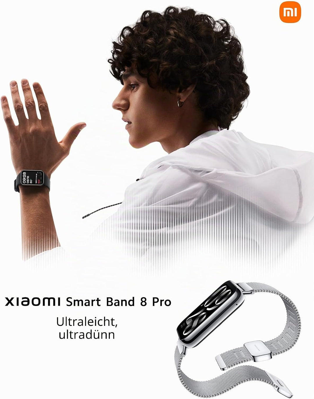 Xiaomi Smart Band 8 Pro Fitness-Tracker, 1,74" AMOLED Display, bis 20 Tage Akku, 5ATM, SpO2 Tracking