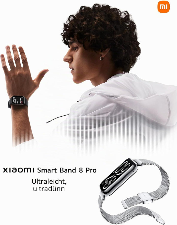 Xiaomi Smart Band 8 Pro Fitness-Tracker, 1,74" AMOLED Display, bis 20 Tage Akku, 5ATM, SpO2 Tracking