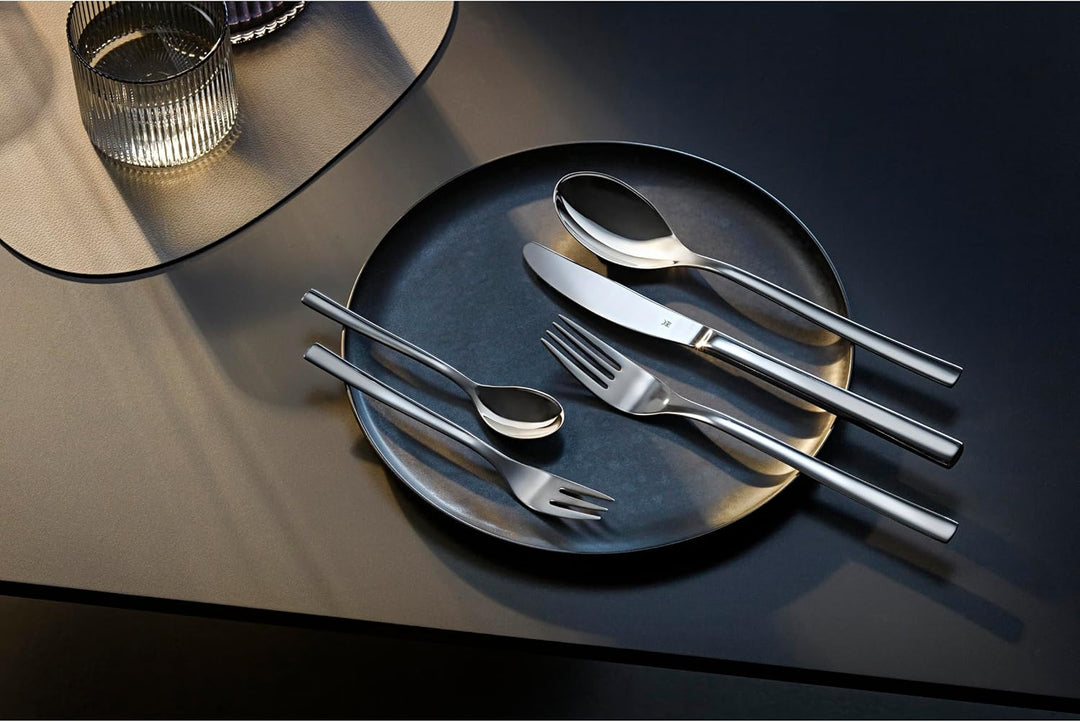 WMF Palermo Besteck Set 12 Personen, Essbesteck 60 teilig, Monobloc-Messer, Cromargan Edelstahl poli