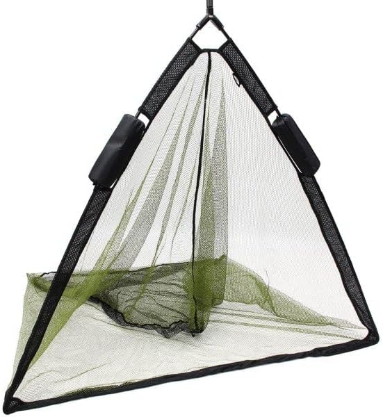 Grossfischkescher Karpfenkescher Kescherkopf 128x128cm mit Auftriebshilfe grün