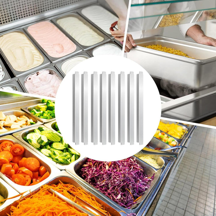 Bain-Marie-Trennwände,8 Stück Edelstahl-Trennstäbe Für Dampftischwannen | Zubehör Für Gewerbliche Kü
