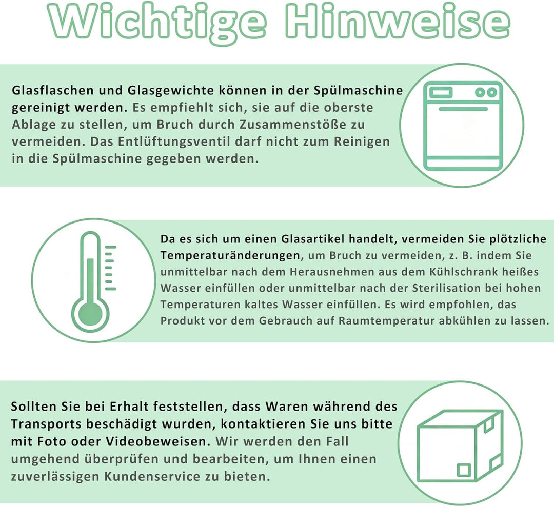 2 Stück 1L Fermentiergläser mit Doppelventil, Luftdichte Einmachgläser aus Glas, Fermentierglas, Fer