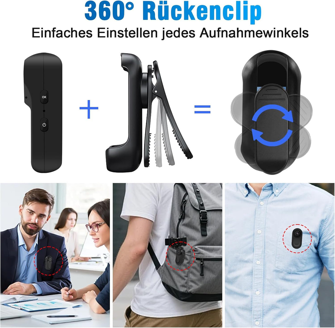 Mini Actionkamera 1080P, Action Cam Motorrad mit 150°Weitwinkel & Nachtsicht, Tragbar wasserdichte S