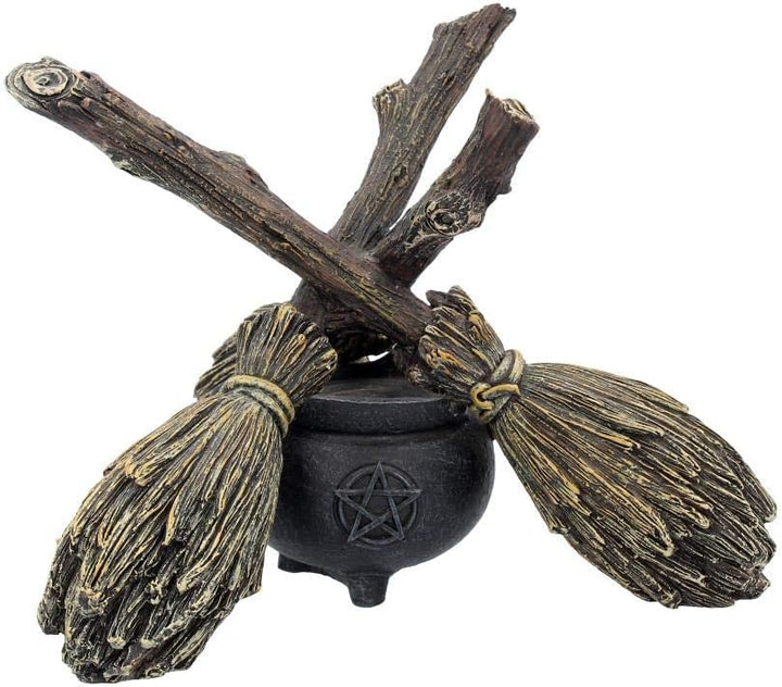 Nemesis Now B1867F6 Besenstiel Kristallkugel Kristallkugelhalter 16cm braun