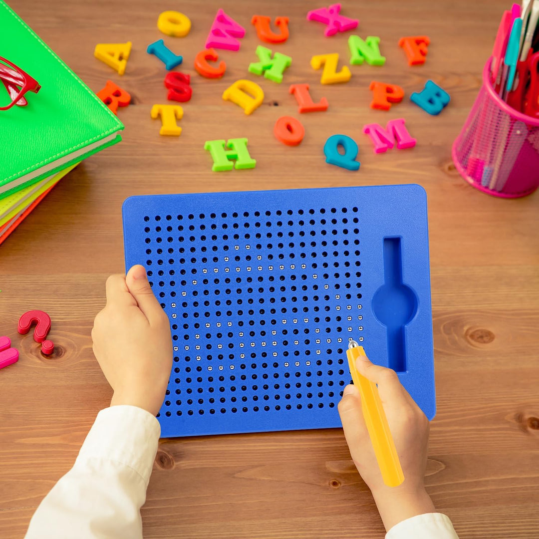 Magnetische Zeichentafel,2 Stück Zaubertafel,Pädagogisches Zeichentablett,Magnet Spiel mit Kugeln un