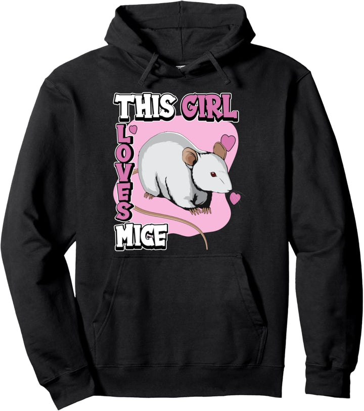 Mädchen This Girl Loves Mice Maus Pullover Hoodie