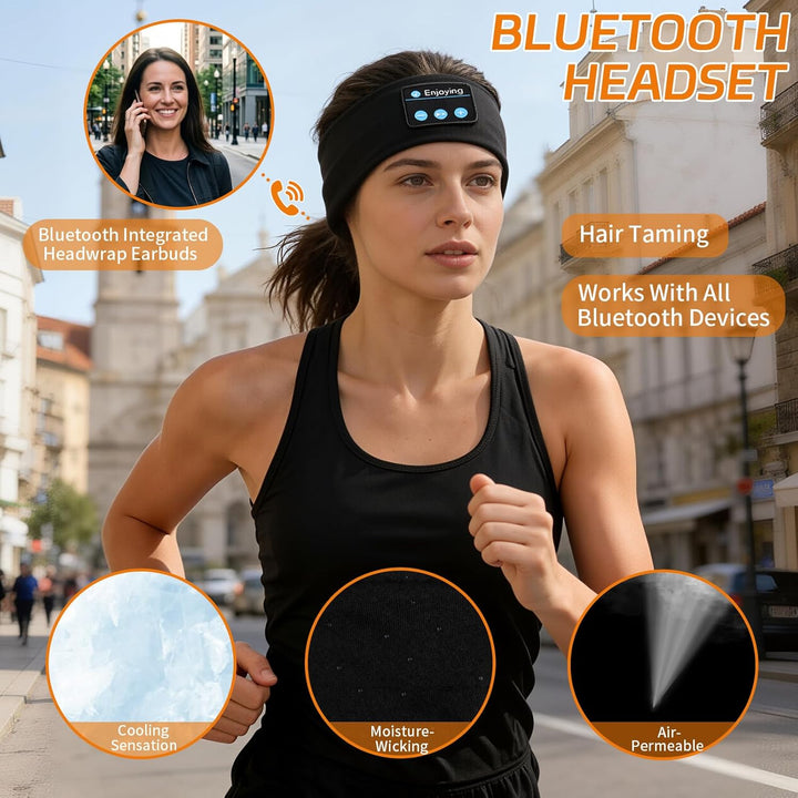 Schlafkopfhörer Bluetooth Stirnband Kabellose Schlaf Kopfhörer Schlafmaske für Seitenschläfer HD Ste