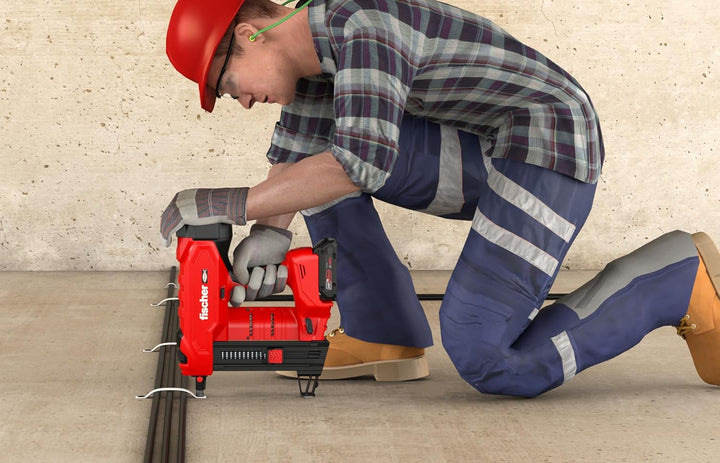 fischer Akku-Beton-Nagler FXC 85 Set, gasfreies Setzgerät, AMPShare Alliance, mit Tiefeneinstellung,