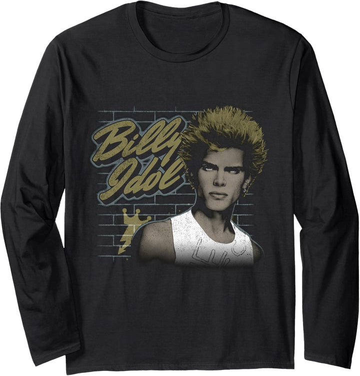 Billy Idol - Spiked Hair Portrait Langarmshirt