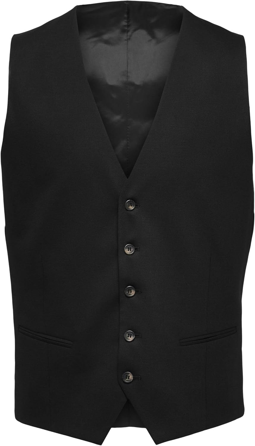 Selected Homme male Weste Klassische 52 Schwarz, 52 Schwarz