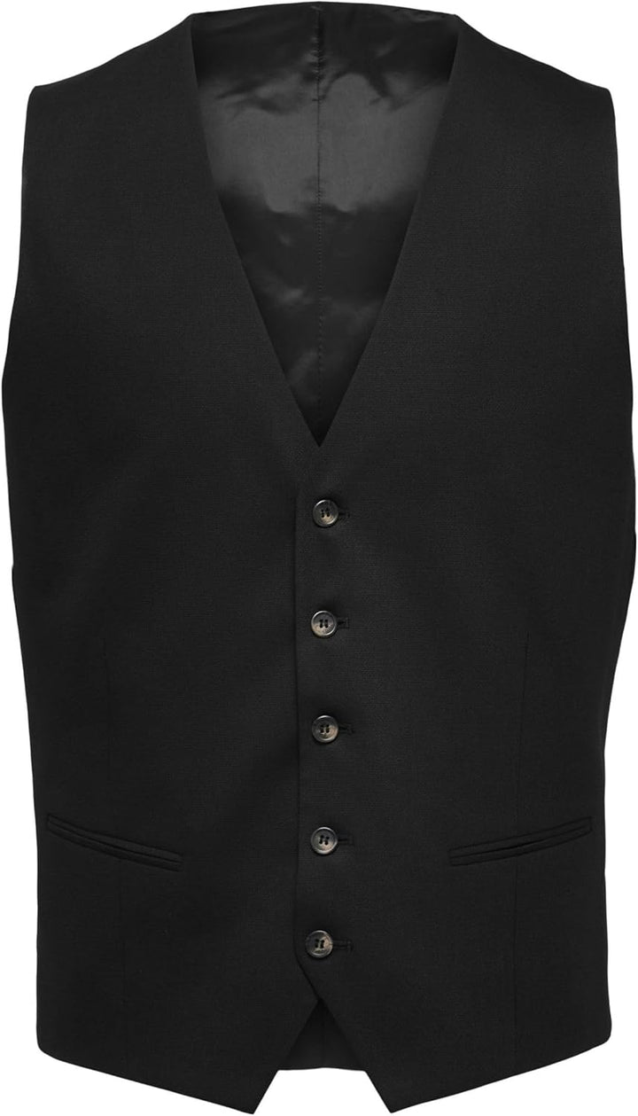 Selected Homme male Weste Klassische 52 Schwarz, 52 Schwarz