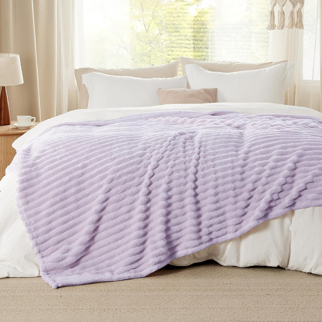 BEDSURE Kuscheldecke Flauschig - Wolldecke &amp; Fleecedecke, Sofadecke, Weiche Warme Grobe Korddecke fü