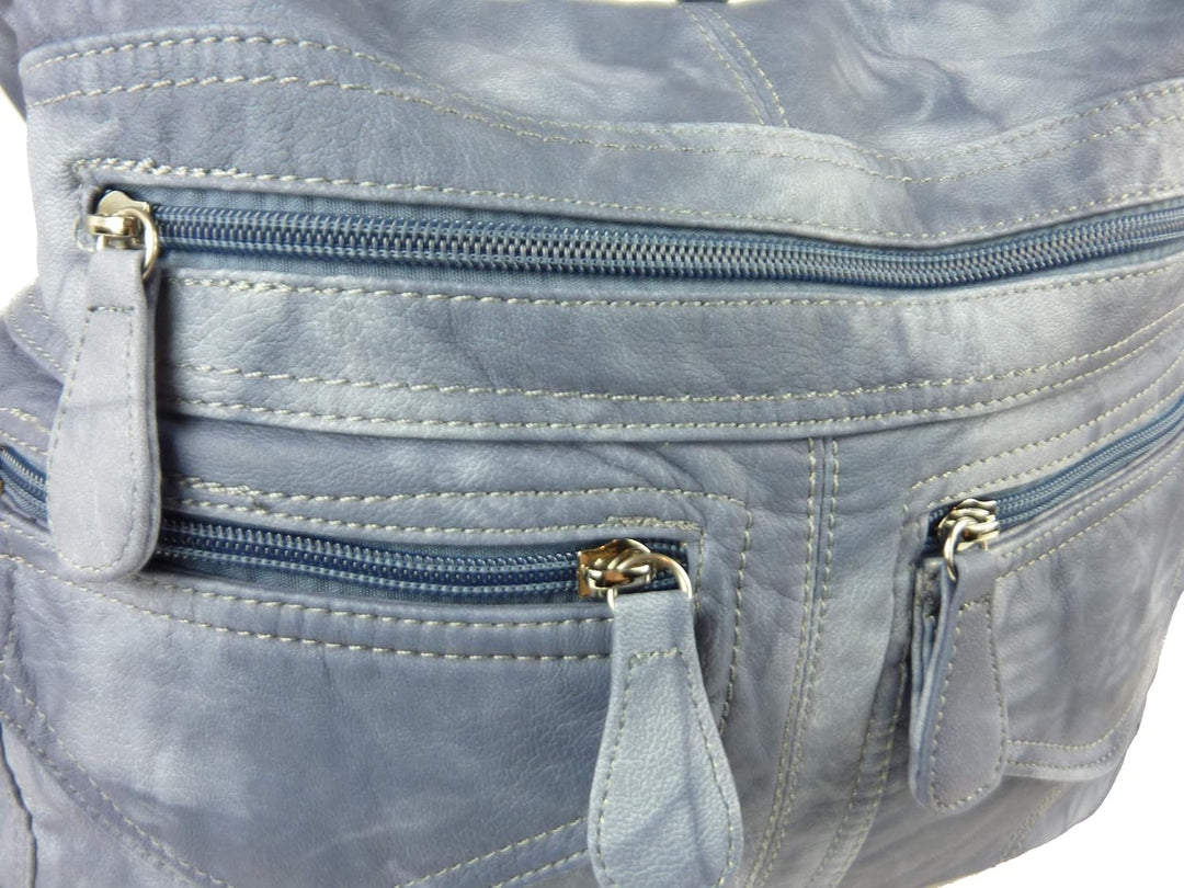 kennydoo Rucksacktasche I 2in1 Damen Rucksack und Handtasche in Einem I Schultertasche einfarbig uni