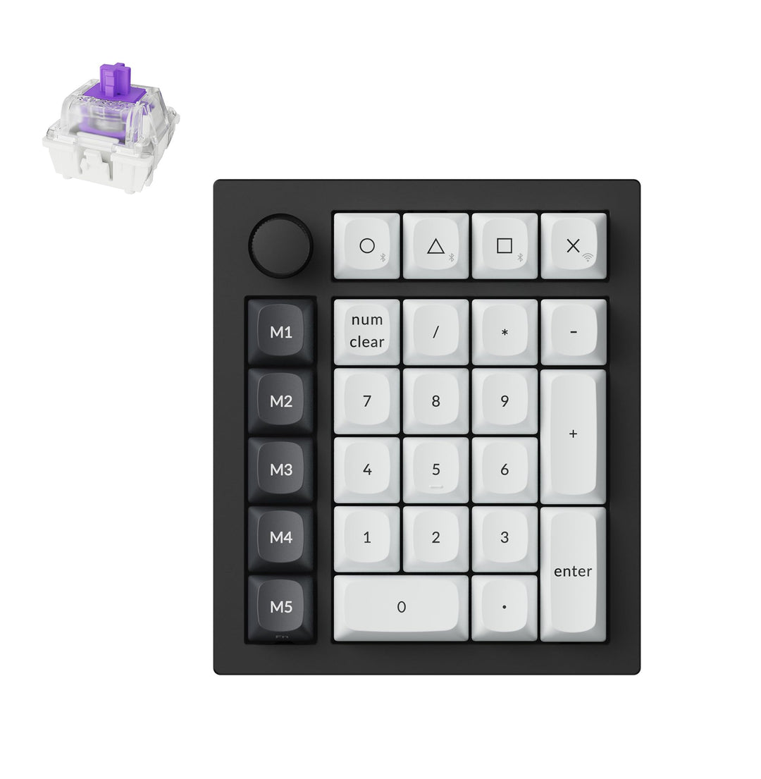 Keychron Q0 HE Kabelloser Magnetisches Numpad, 2,4 GHz/Bluetooth 5.1, Schnelltrigger, RGB, programmi