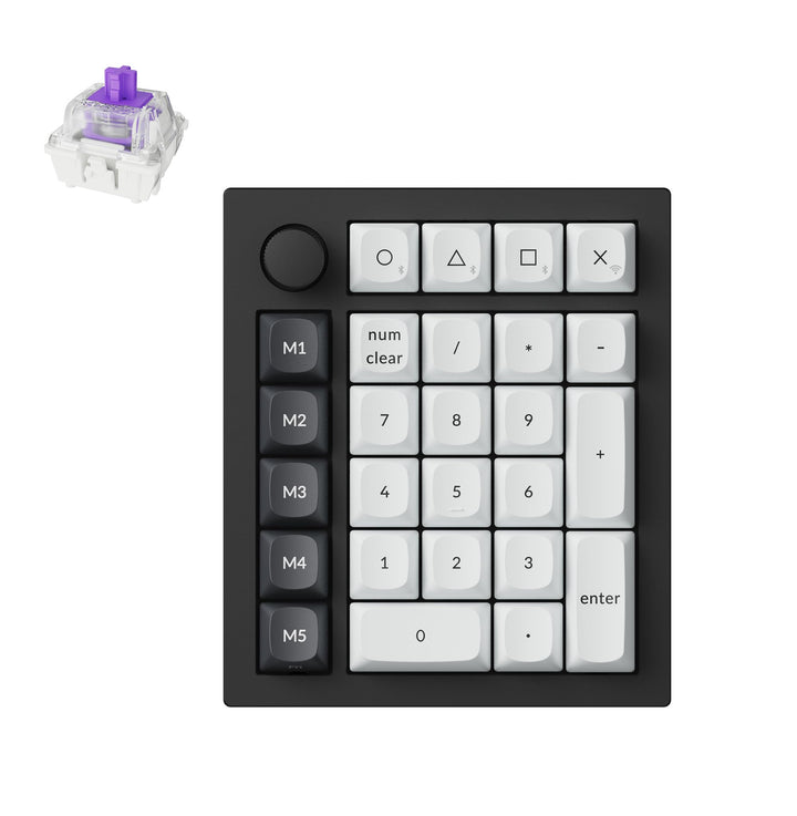 Keychron Q0 HE Kabelloser Magnetisches Numpad, 2,4 GHz/Bluetooth 5.1, Schnelltrigger, RGB, programmi