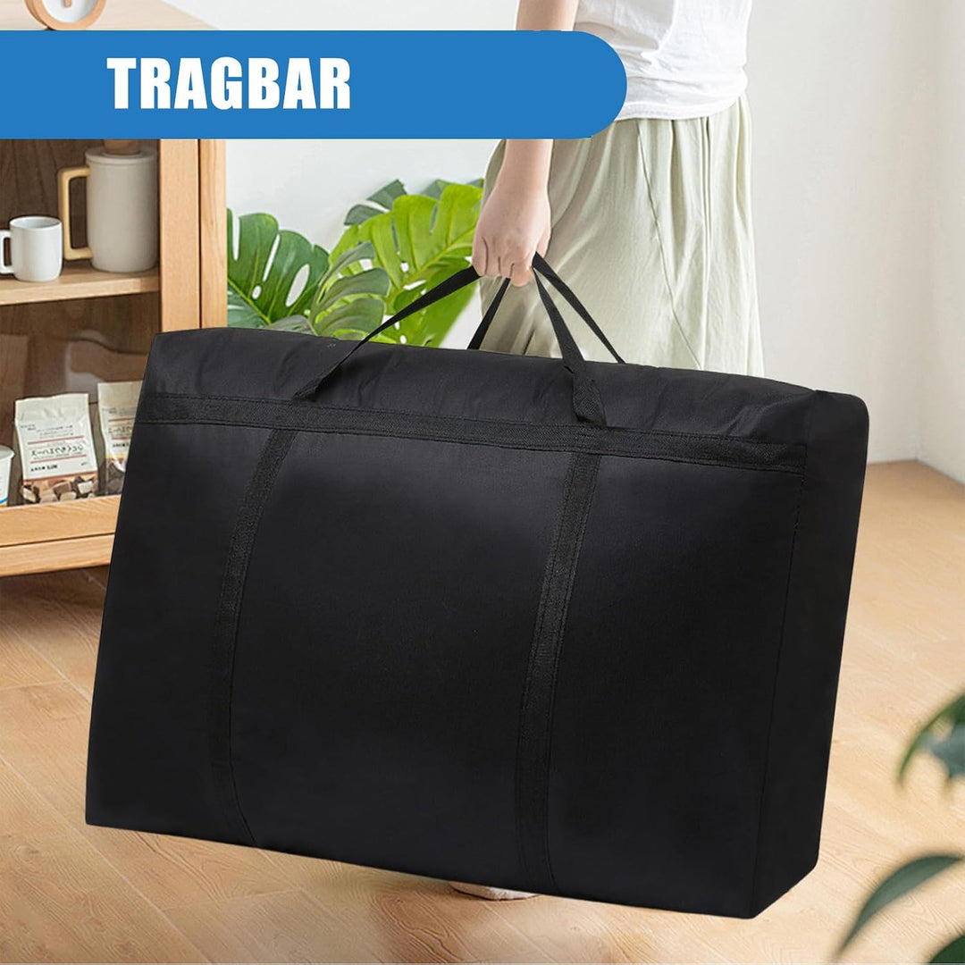 4 Stück 180L Grosse Aufbewahrungstasche - Oxford Heavy-Duty Umzugstaschen mit Reissverschlüssen Hand
