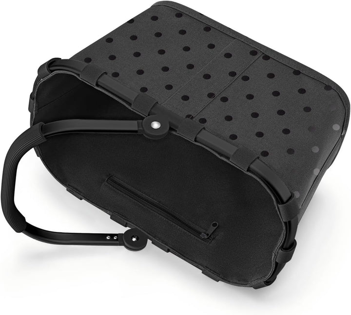 reisenthel carrybag XS Glossy dots Black – Kleiner Stabiler Korb im XS Format Kleiner Variante der E