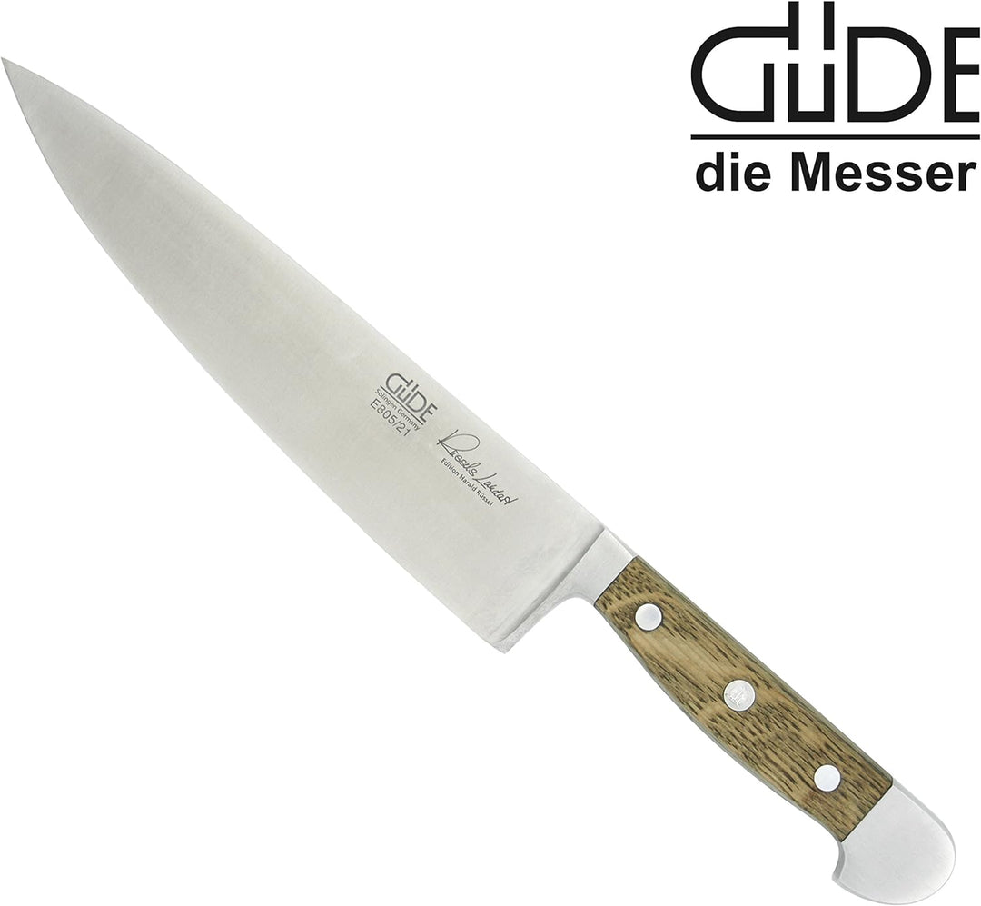 Güde Alpha Fasseiche Kochmesser 21 cm inkl. PRYMO.de® Klingenschutz