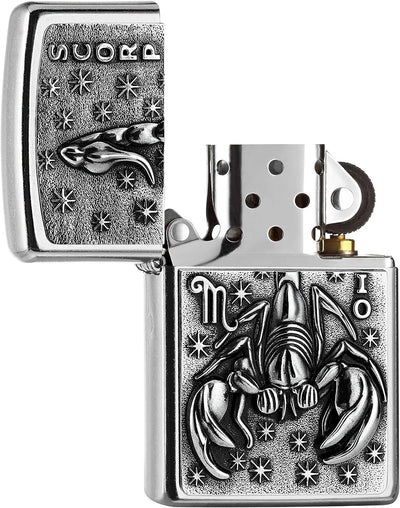 Zippo,2006498,PL AA8207 ScorpioTierkr. V19 EmbFeuerzeug, Messing, Design, 5,83,81,2