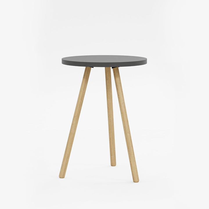Beistelltisch Rund Anthrazit Dreibein Holzbeine Ø34x45cm Sofatisch Couchtisch Nachttisch Wohnzimmer