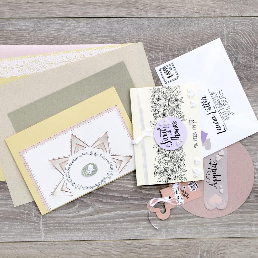 ARTOZ 50x Bastelkarte DIN A4 - Farbe: tortilla (creme / Eierschalen) - 21 x 29,7 cm - 216 g/m² - Ein