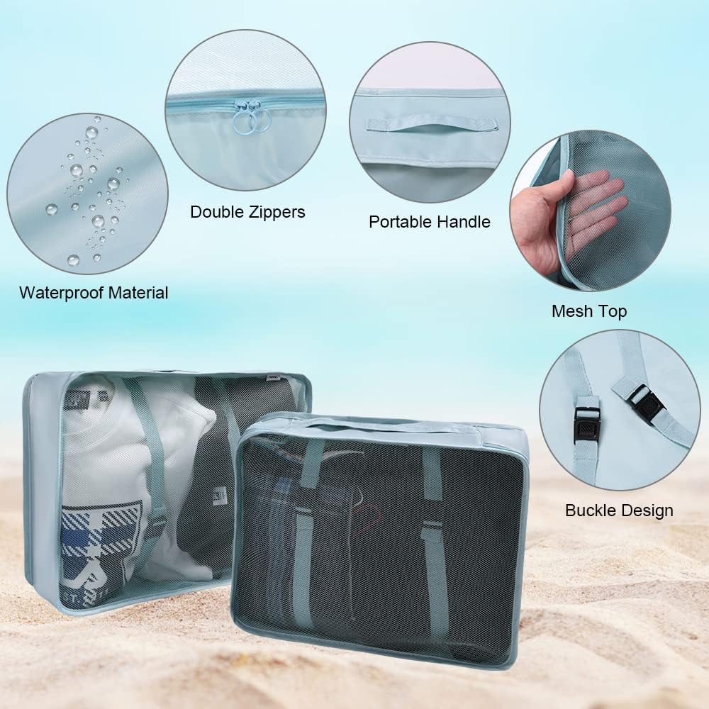 OSDUE Koffer Organizer Set 8-teilig, Packing Cubes, Wasserdichte Reise Kleidertaschen, Packtaschen f